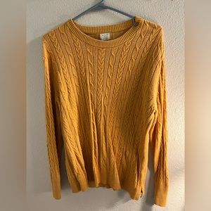 A New Day Yellow Cable Knit Sweater